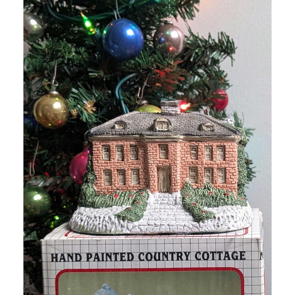 Vintage Christmas Village House Sabre Country Cottage Taiwan Original Box #5